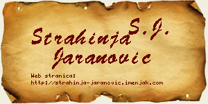 Strahinja Jaranović vizit kartica